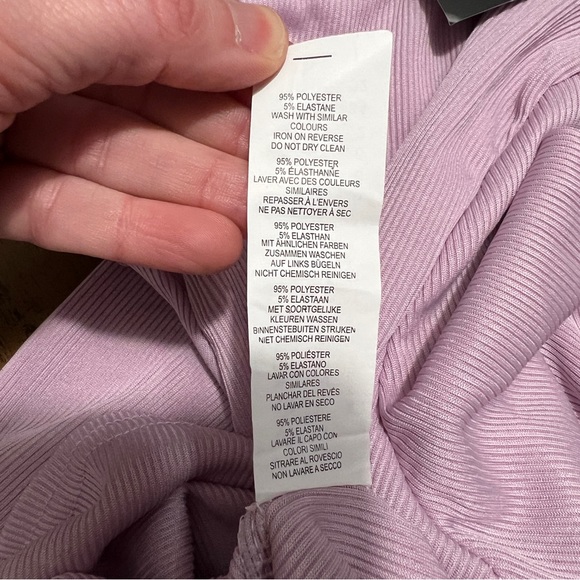 SOLD- NWT Nasty Gal Lilac Fine Ribbed Turtleneck Size 2 - Picture 6 of 6